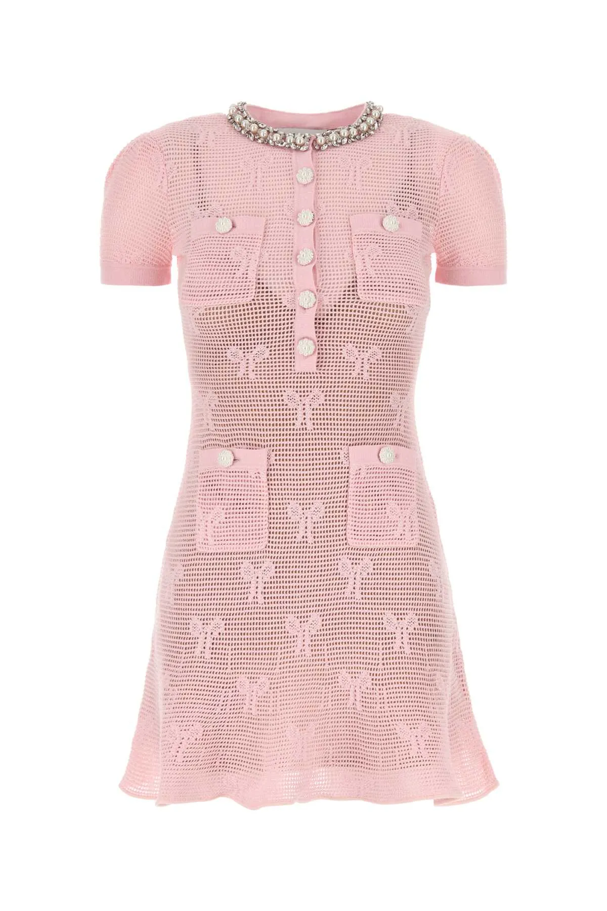 CROCHET CRYSTAL MINI DRESS sold by Lord & Taylor