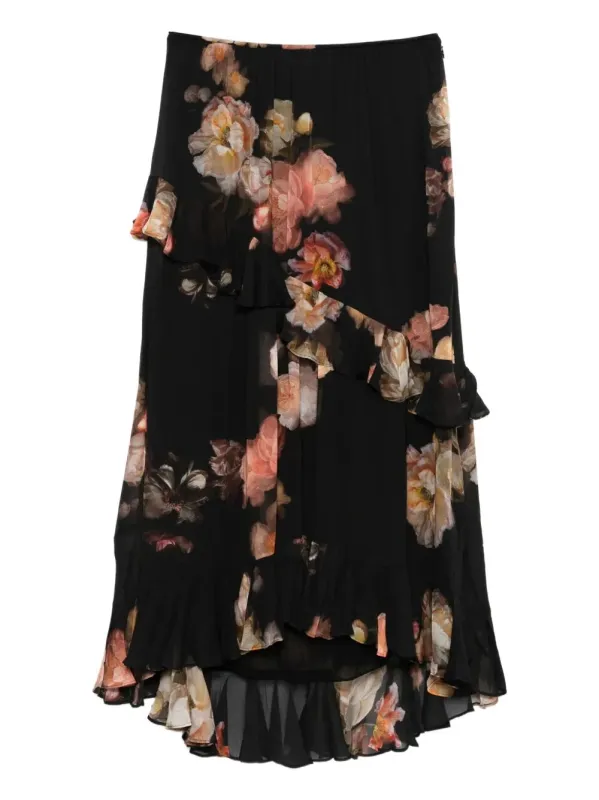 HYPNOTIC ASYMMETRIC MIDI SKIRT sold by Lord & Taylor