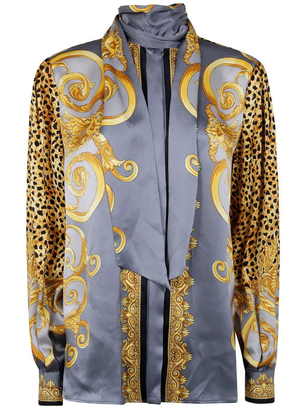 INFORMAL SHIRT CHEETAH FOULARD ON SILK CREPE SATIN LW sold by Lord & Taylor