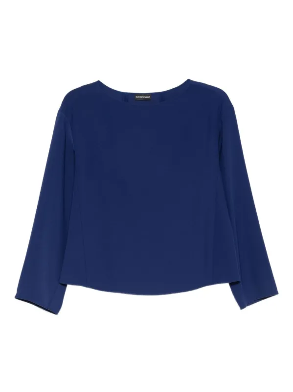 BOAT NECK BLUE TOP made by Emporio Armani