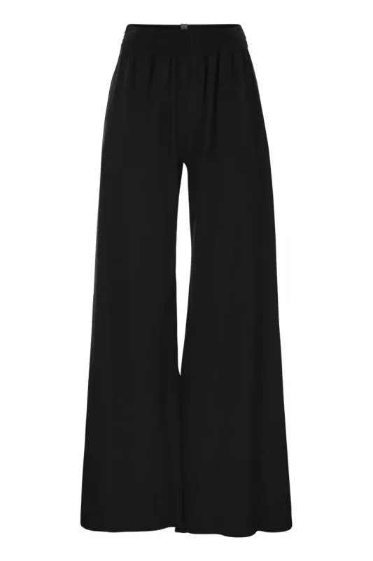 WIDE TROUSERS IN VISCOSE AND WOOL sold by Lord & Taylor