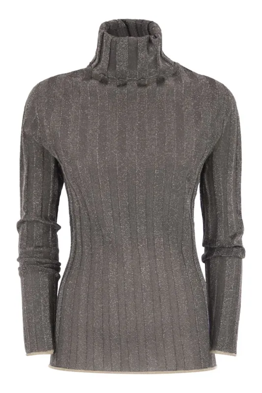 RIBBED TURTLENECK WITH LUREX sold by Lord & Taylor