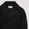 BLACK NOTCHED LAPEL COAT sold by Lord & Taylor
