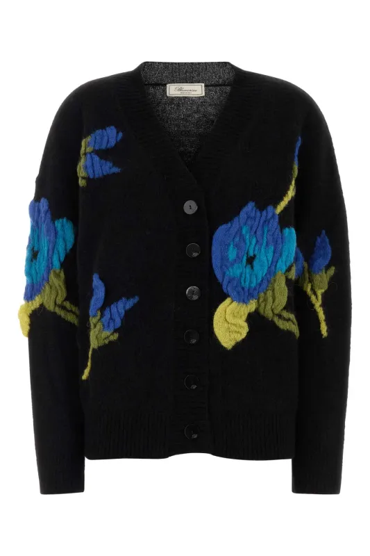 BLACK STRETCH NYLON BLEND CARDIGAN sold by Lord & Taylor