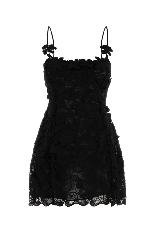 BLACK MACRAME LACE MINI DRESS sold by Lord & Taylor