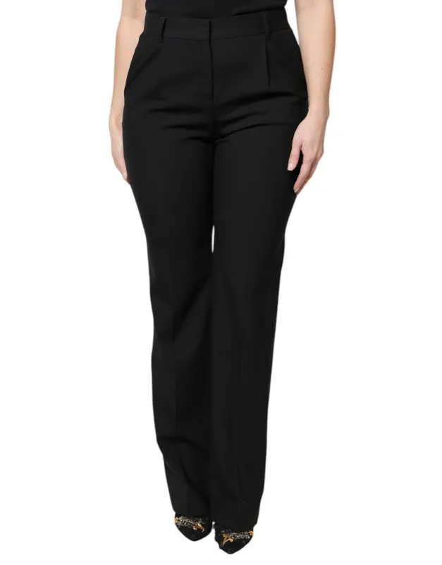 Black Wool High Waist Boot Cut Dress Pants sold by Lord & Taylor