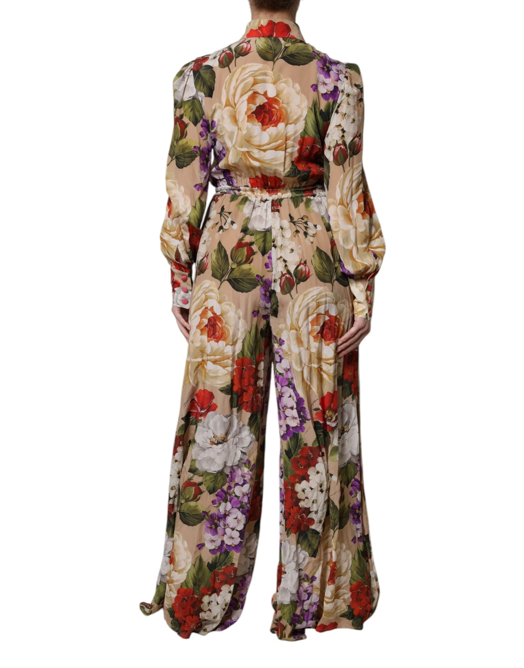 Multicolor Floral Wide Leg Jumpsuit Dress sold by Lord & Taylor product image thumbnail 4