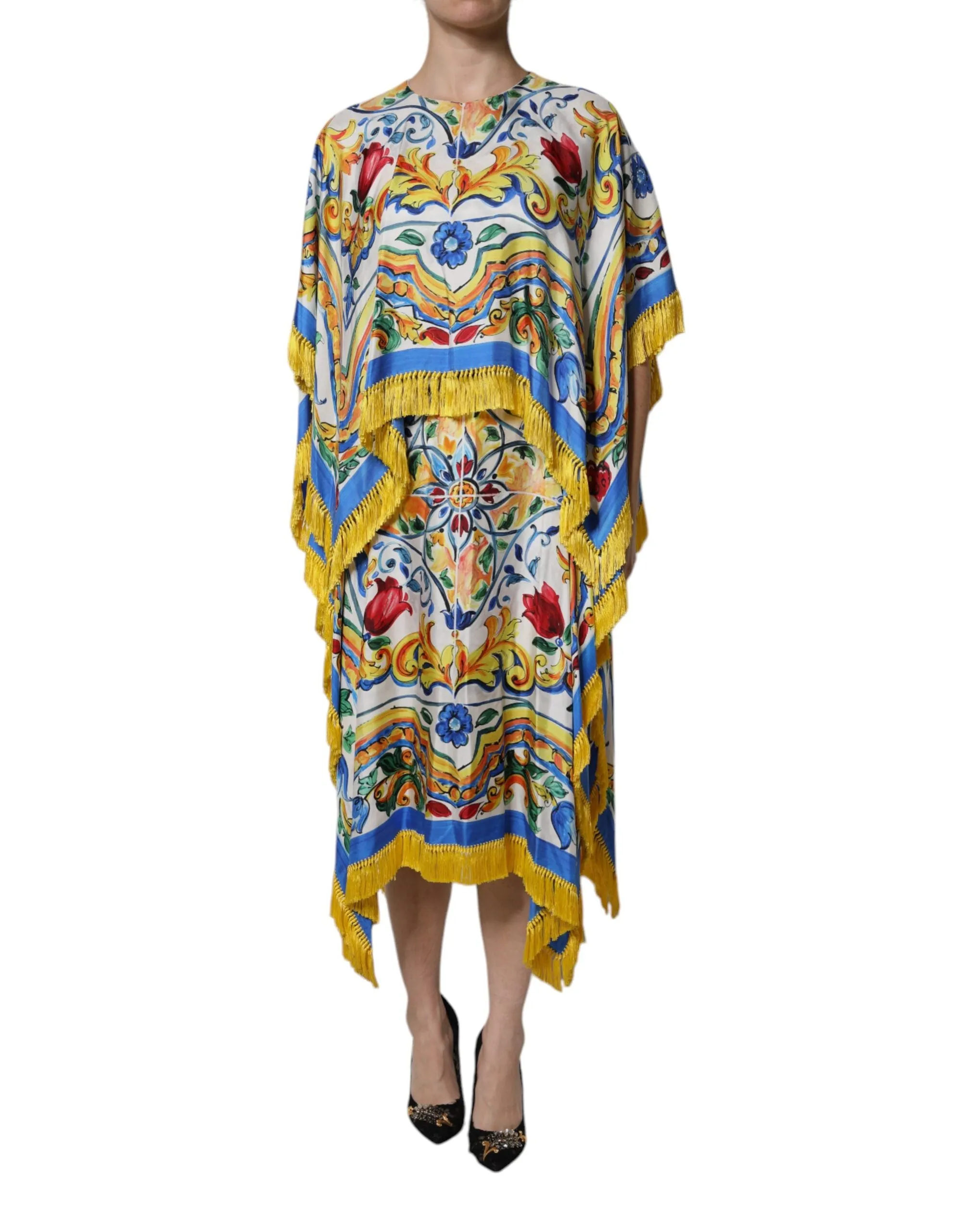 Multicolor Majolica Kaftan Short Sleeves Maxi Dress sold by Lord & Taylor