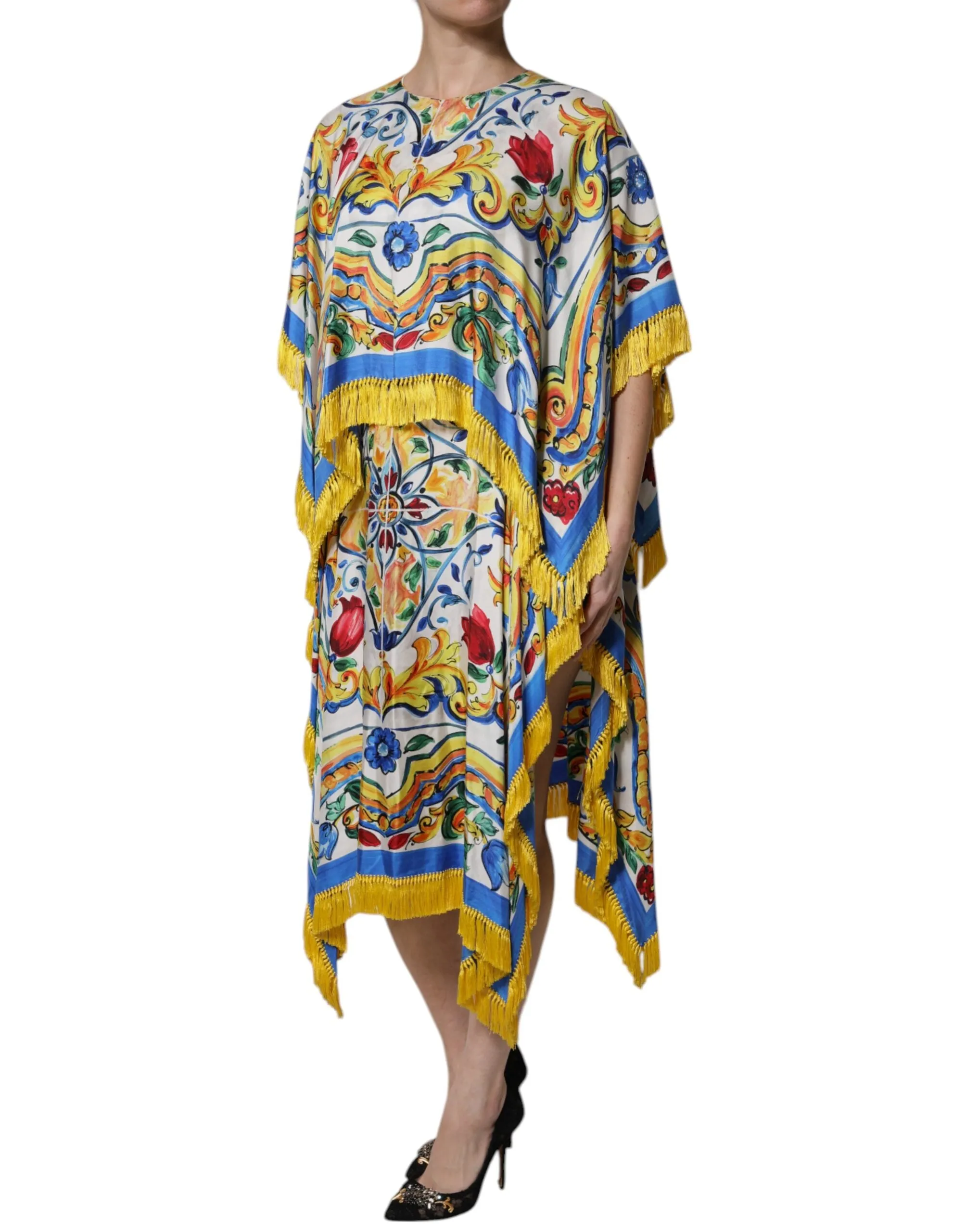 Multicolor Majolica Kaftan Short Sleeves Maxi Dress sold by Lord & Taylor product image thumbnail 3