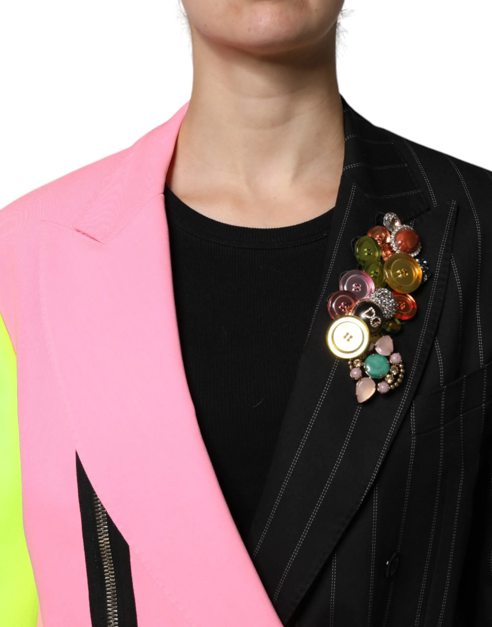 Multicolor Patchwork Embellished Coat Jacket sold by Lord & Taylor product image thumbnail 3