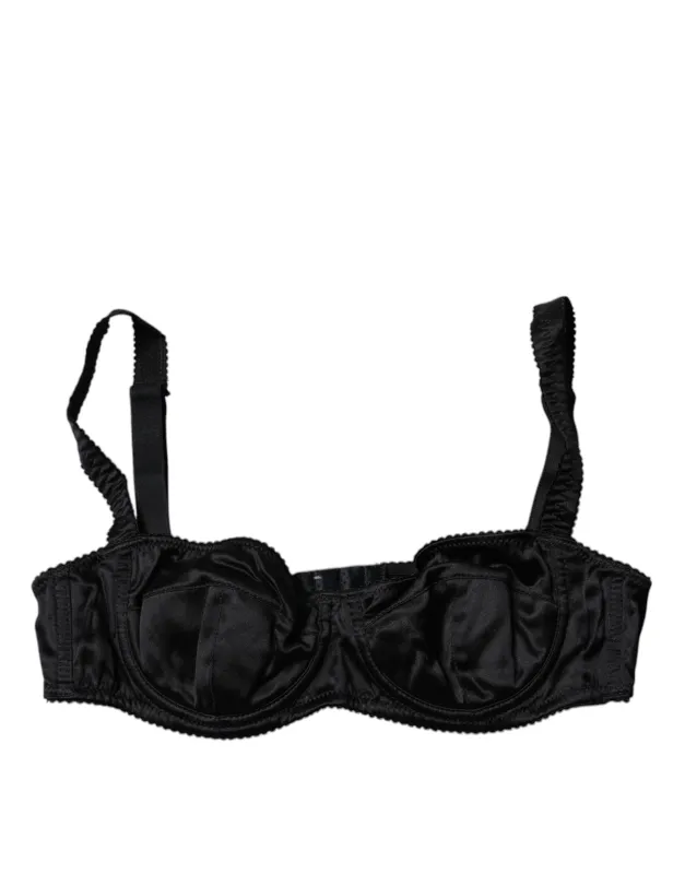 Black Silk Stretch Balconette Brassiere Underwear sold by Lord & Taylor