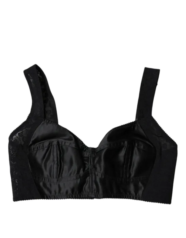 Black Nylon Balconcino Brassiere Underwear sold by Lord & Taylor