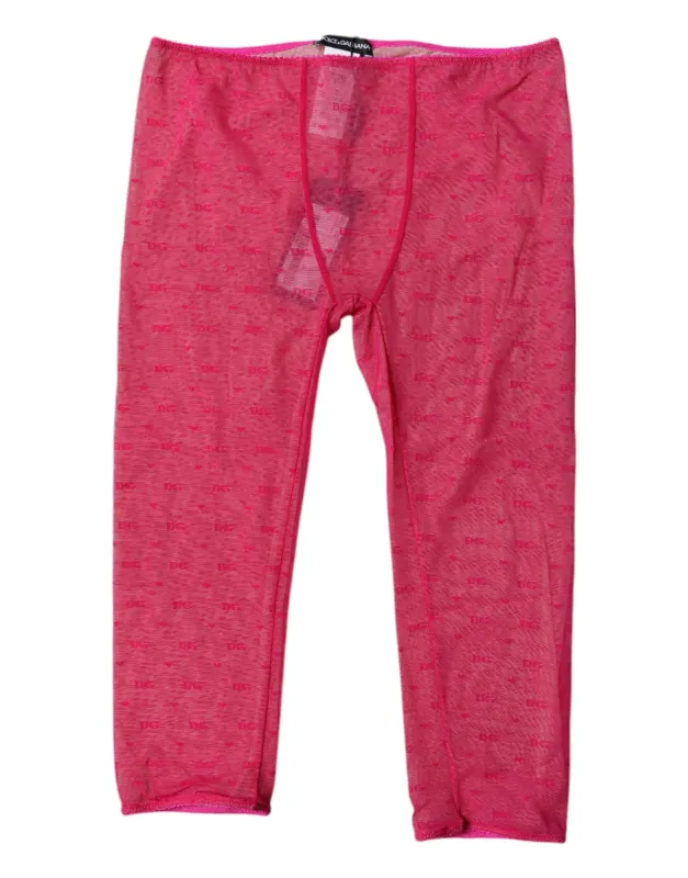 Fuchsia Logo Lace Lingerie Cropped Tight Underwear sold by Lord & Taylor