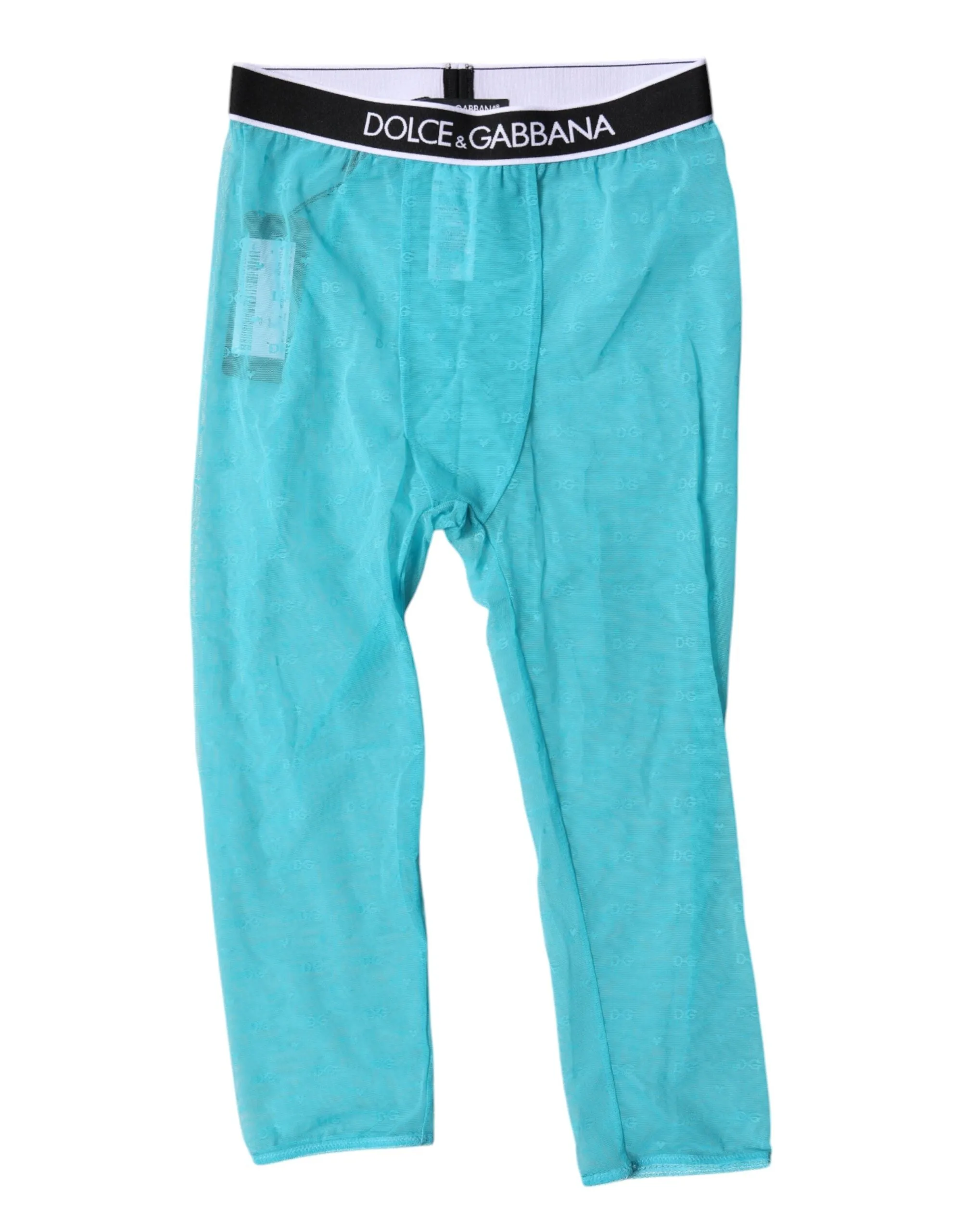 Light Blue DG Logo Nylon Cropped Tights Underwear sold by Lord & Taylor product image thumbnail 4