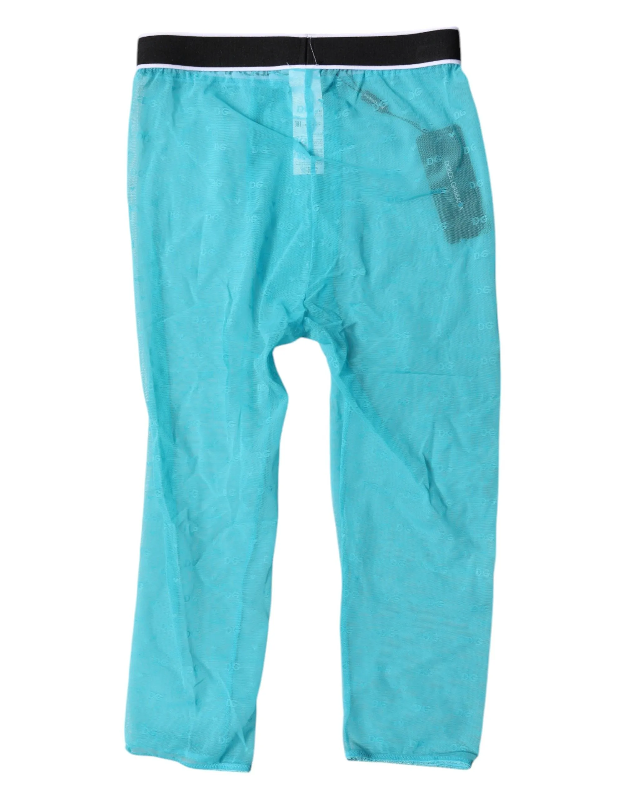 Light Blue DG Logo Nylon Cropped Tights Underwear sold by Lord & Taylor