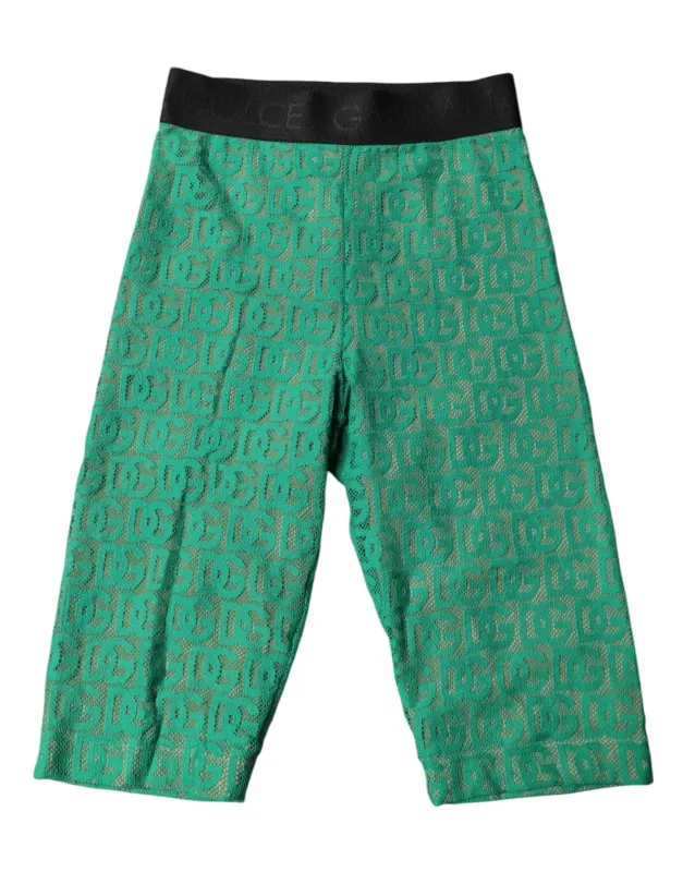 Green Logo Monogram Cropped Tights Underwear sold by Lord & Taylor