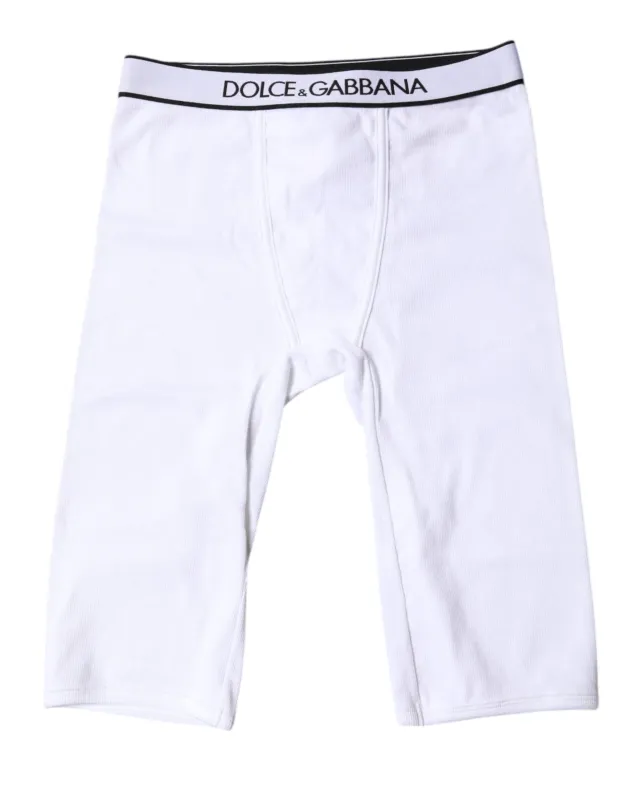 White Logo Cotton Cropped Tights Underwear sold by Lord & Taylor