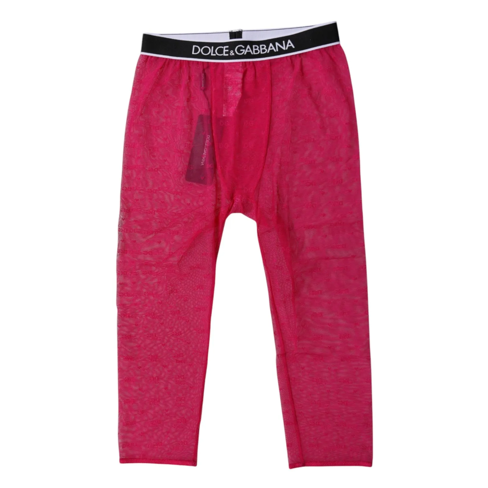 Fuchsia DG Logo Nylon Cropped Tights Underwear sold by Lord & Taylor product image thumbnail 3