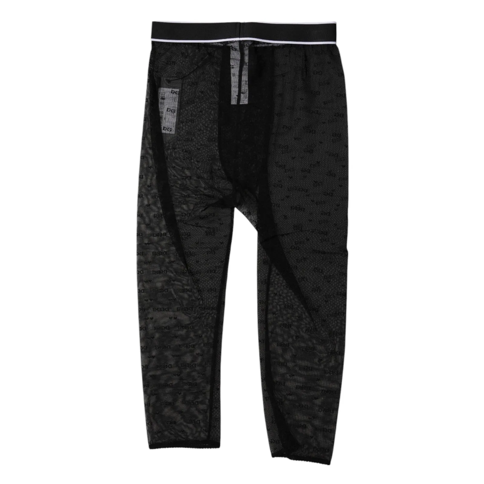 Black DG Logo Nylon Cropped Tights Underwear sold by Lord & Taylor product image thumbnail 5