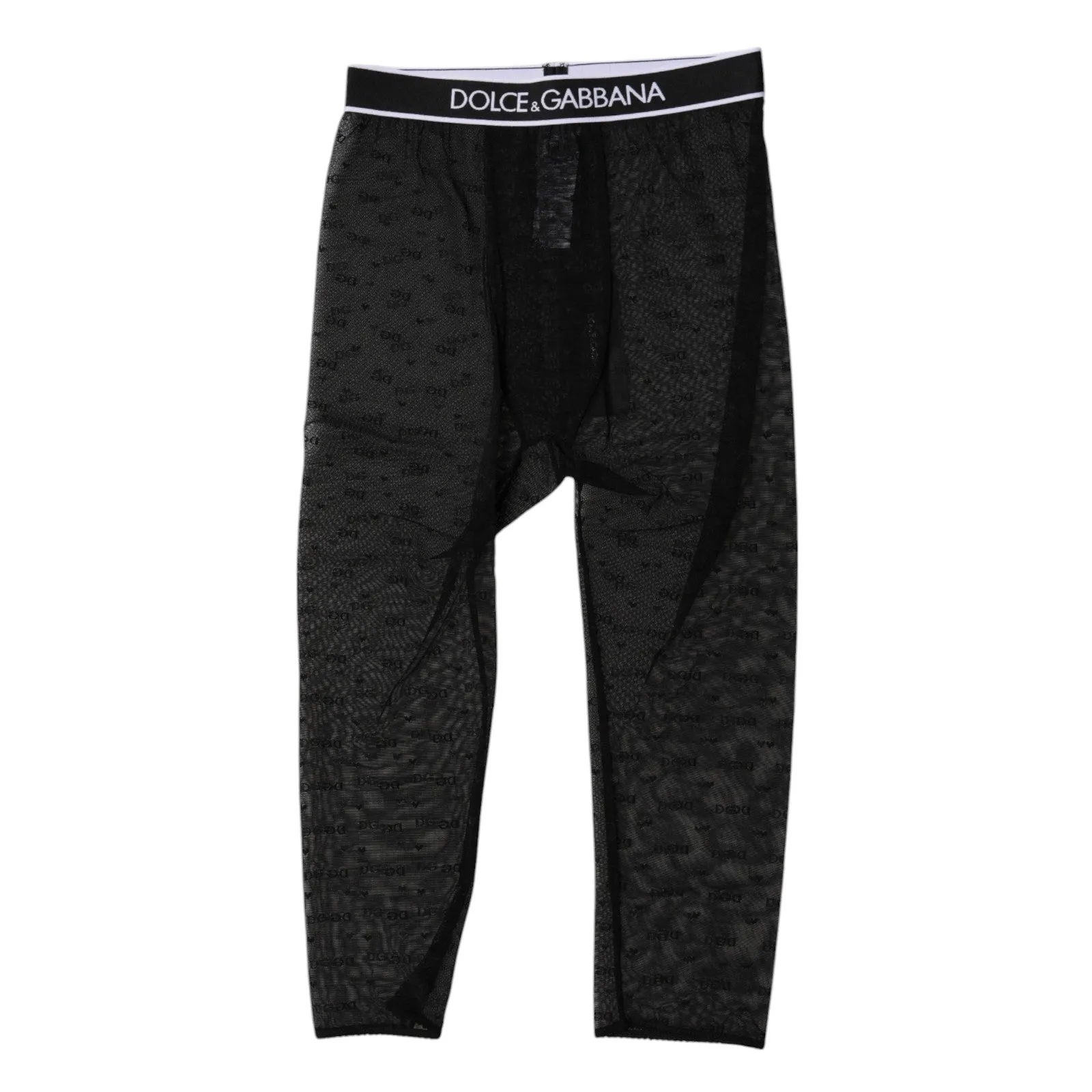 Black DG Logo Nylon Cropped Tights Underwear sold by Lord & Taylor product image thumbnail 3