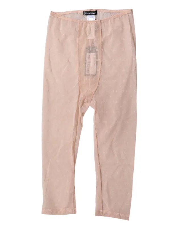 Beige Logo Lace Lingerie Cropped Tights Underwear sold by Lord & Taylor