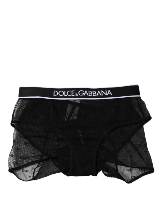 Black Tulle Nylon Mid Waist Panty Underwear sold by Lord & Taylor