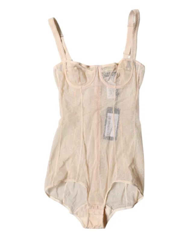 Beige Tulle Balconette Bra Bodysuit Underwear sold by Lord & Taylor