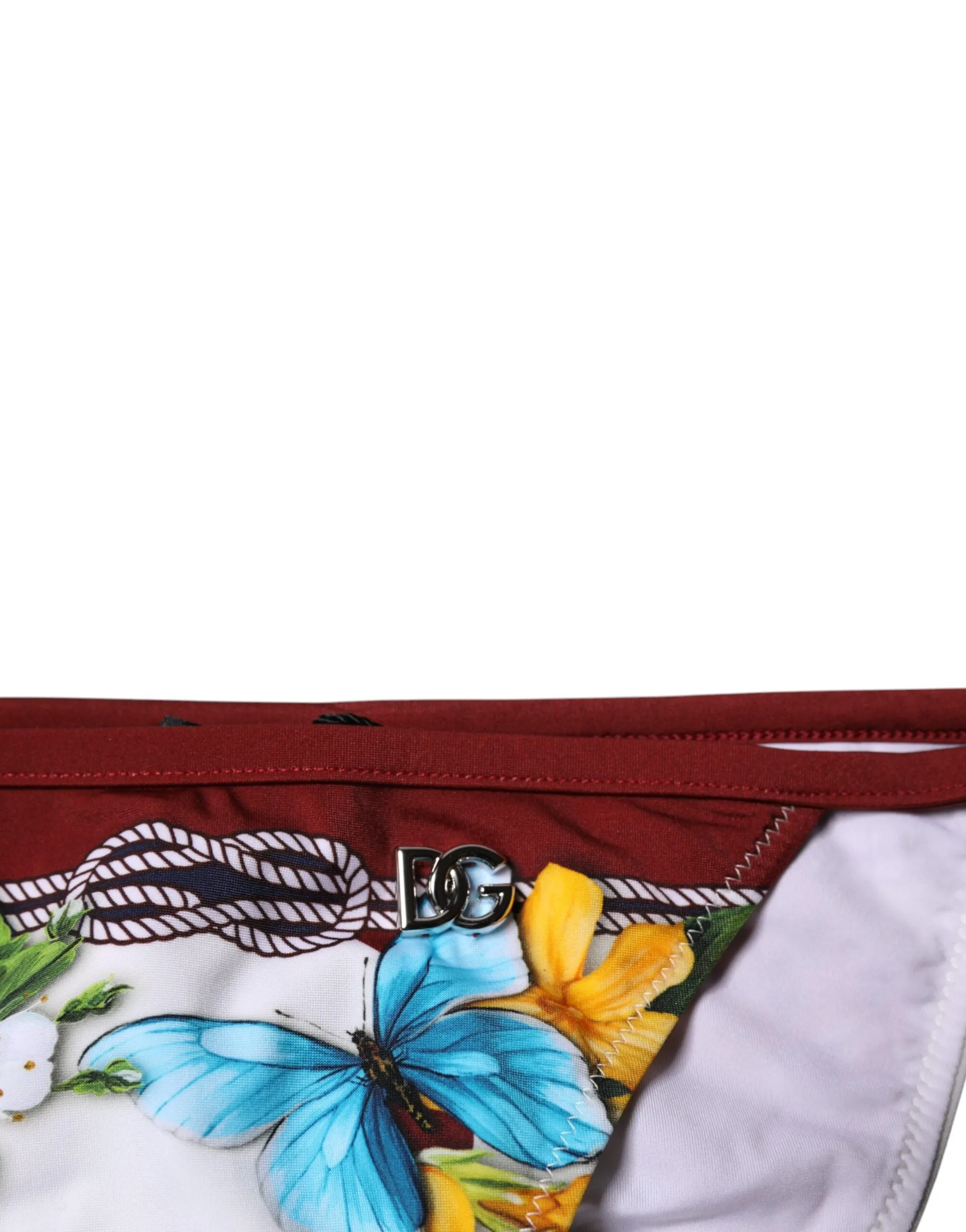 White Floral Print Swimsuit Bikini Bottom Swimwear sold by Lord & Taylor product image thumbnail 3
