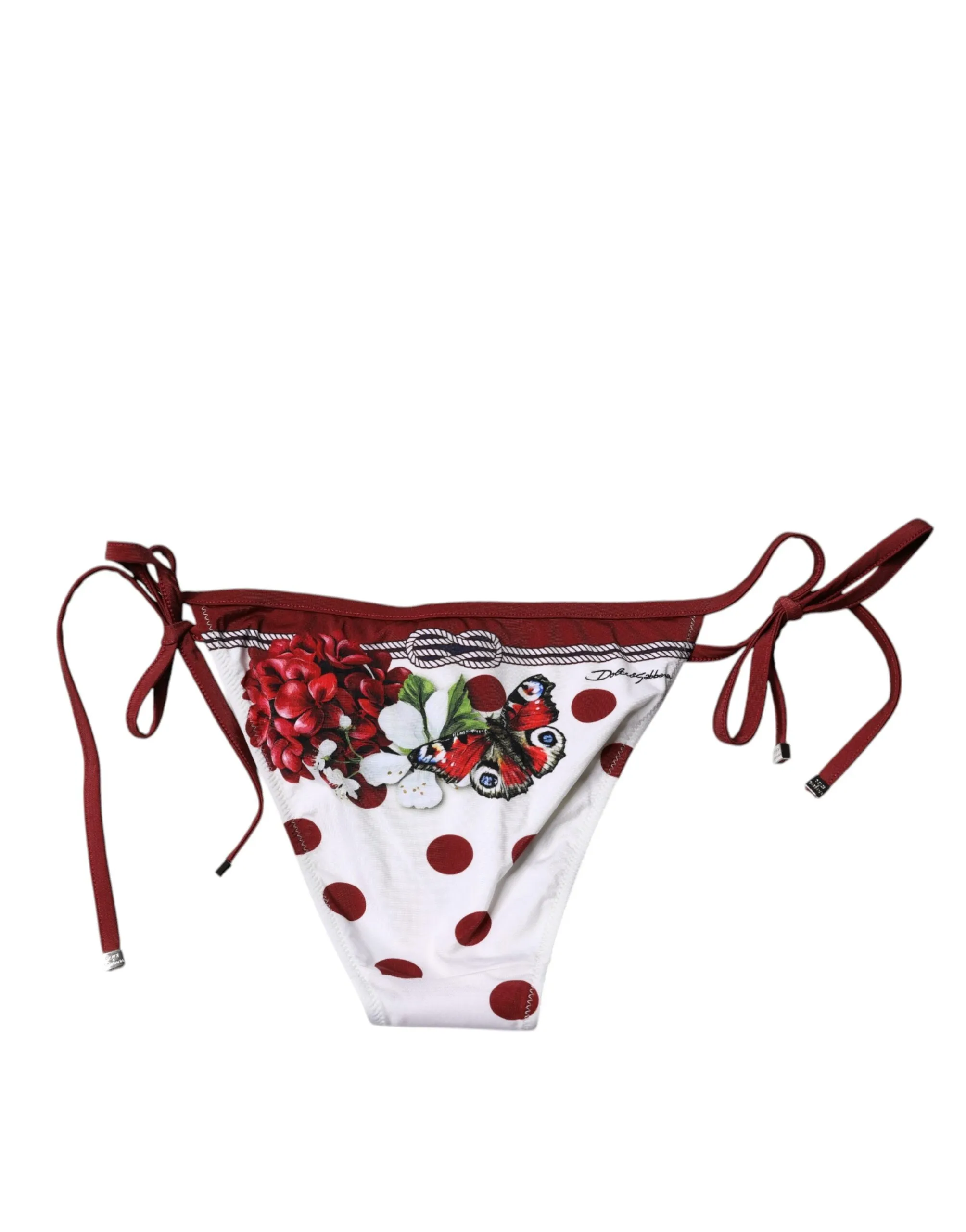 White Floral Print Swimsuit Bikini Bottom Swimwear sold by Lord & Taylor product image thumbnail 4