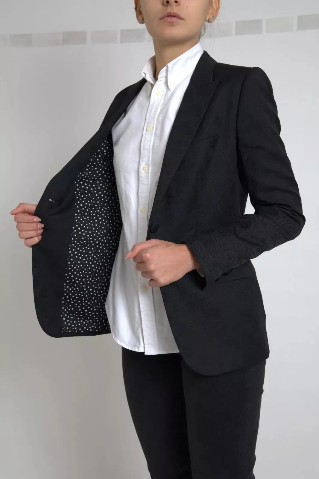 Black Long Sleeve Coat Blazer Jacket sold by Lord & Taylor product image thumbnail 4