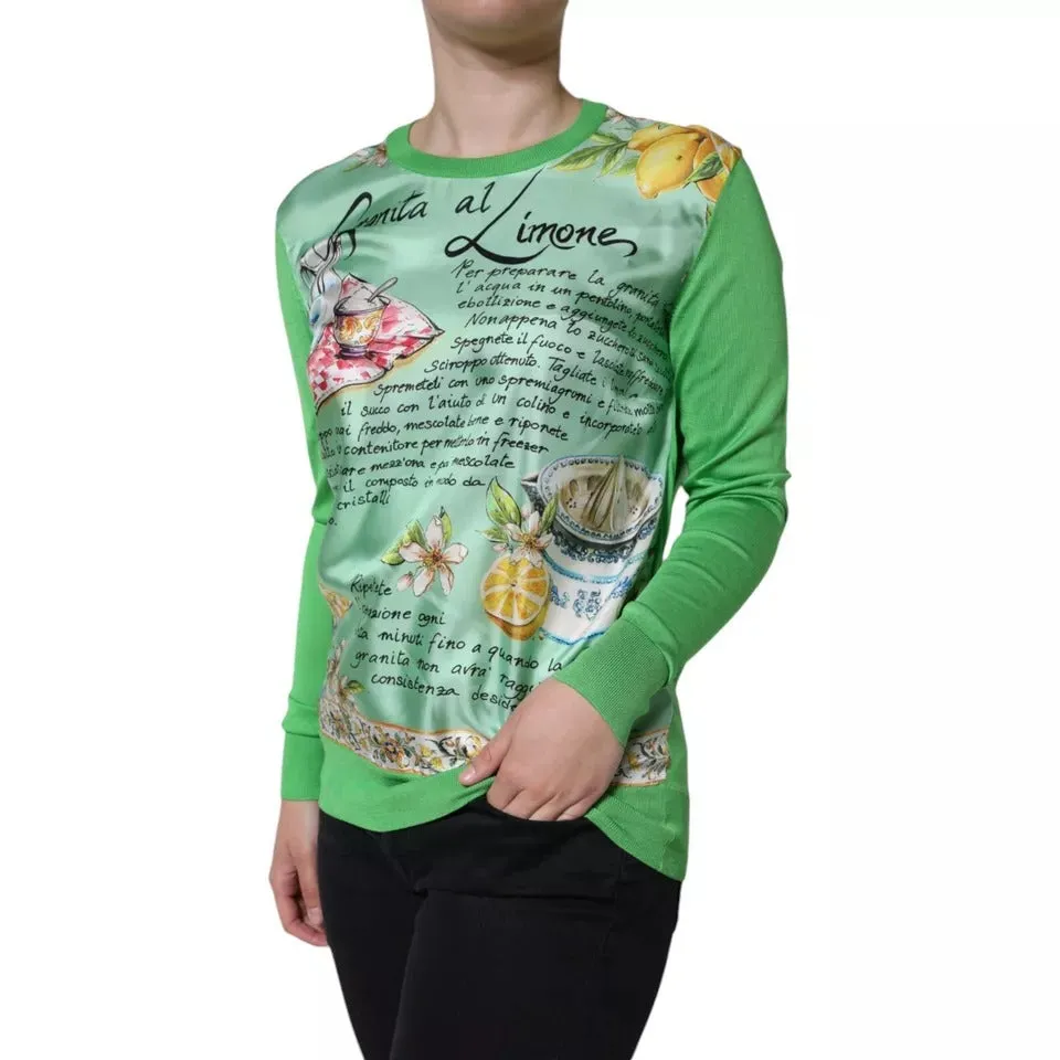 Green Silk Granita Al Limone Long Sleeves Sweater sold by Lord & Taylor product image thumbnail 5