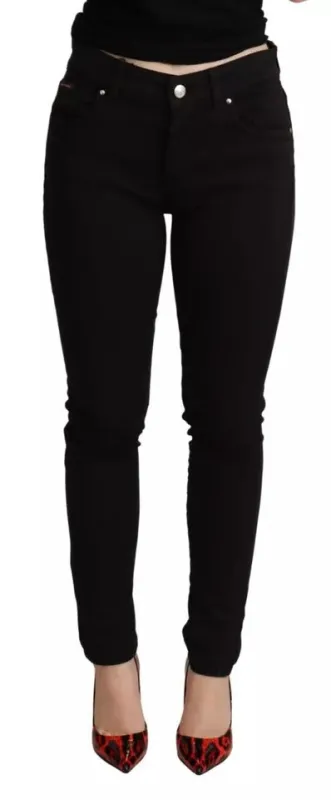 Black Cotton Stretch Skinny Denim Jeans sold by Lord & Taylor