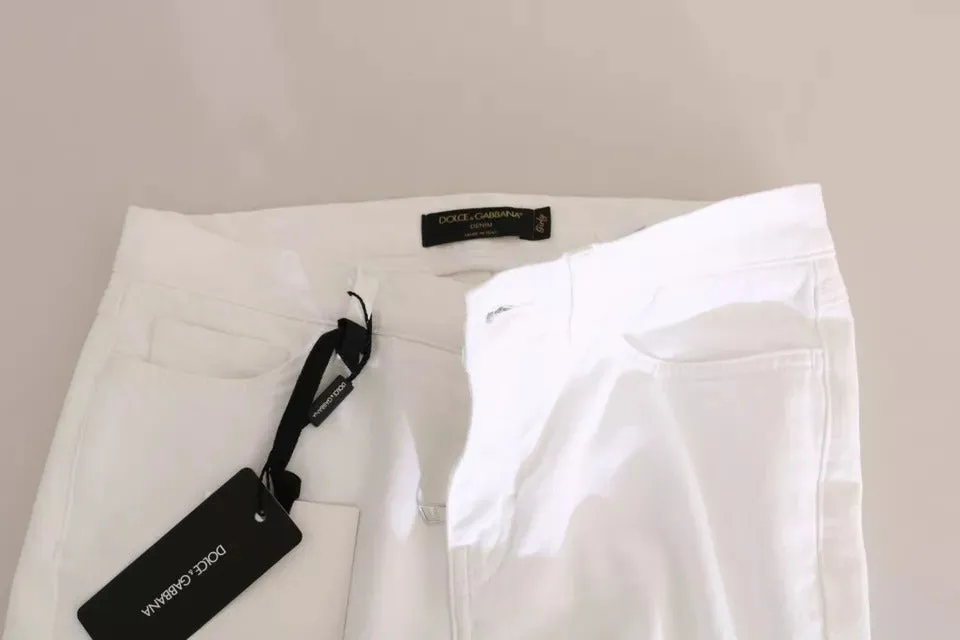 White Crystal Embellished Skinny Jeans sold by Lord & Taylor product image thumbnail 5