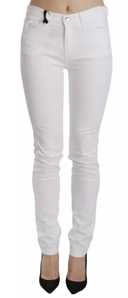 White Crystal Embellished Skinny Jeans sold by Lord & Taylor