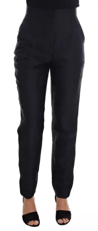 Black Floral Brocade High Waist Pants sold by Lord & Taylor