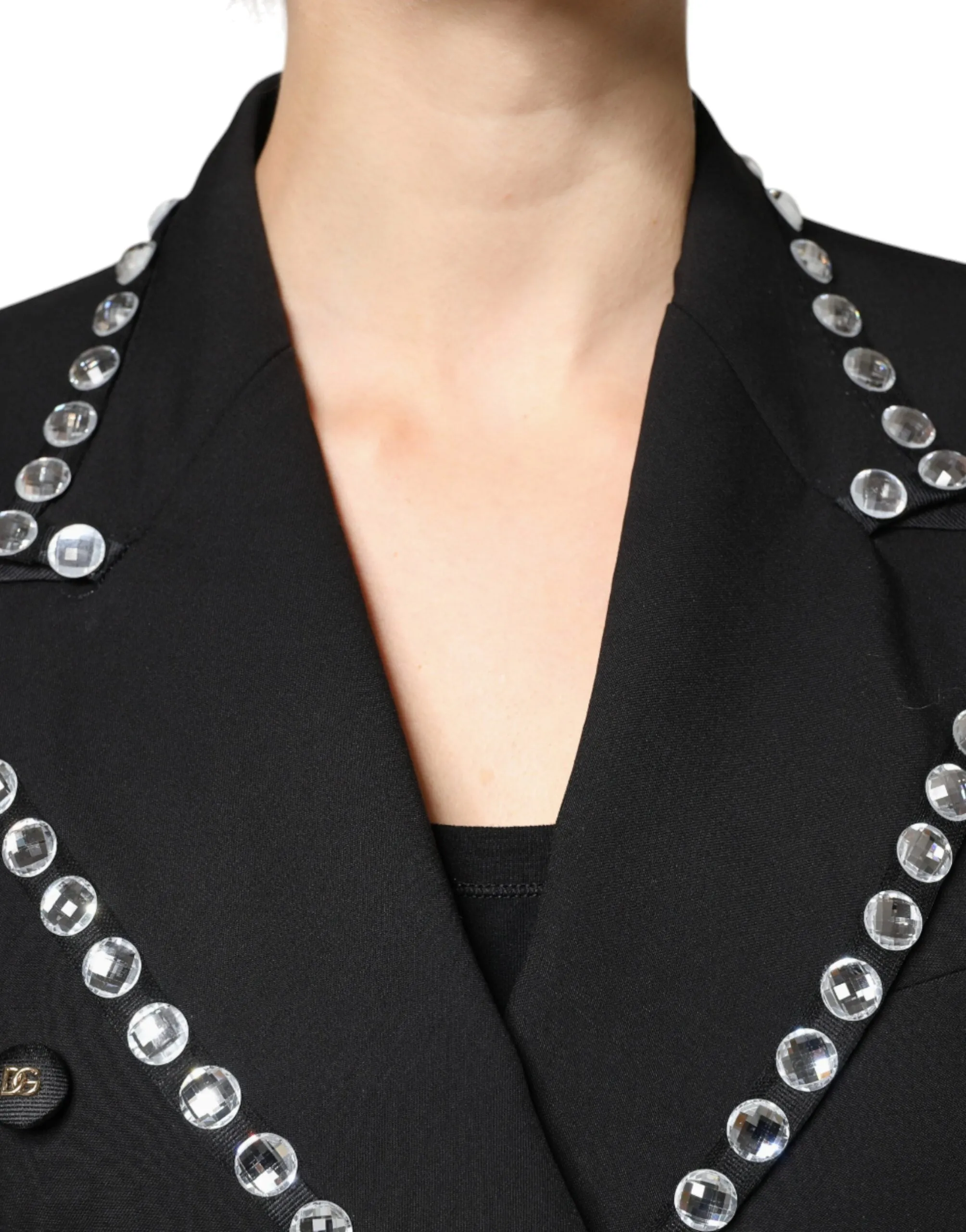 Black Crystal Double Breasted Blazer Jacket sold by Lord & Taylor product image thumbnail 5