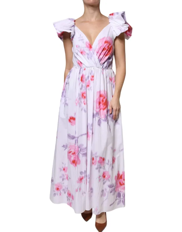 White Floral Cotton Maxi Dress sold by Lord & Taylor