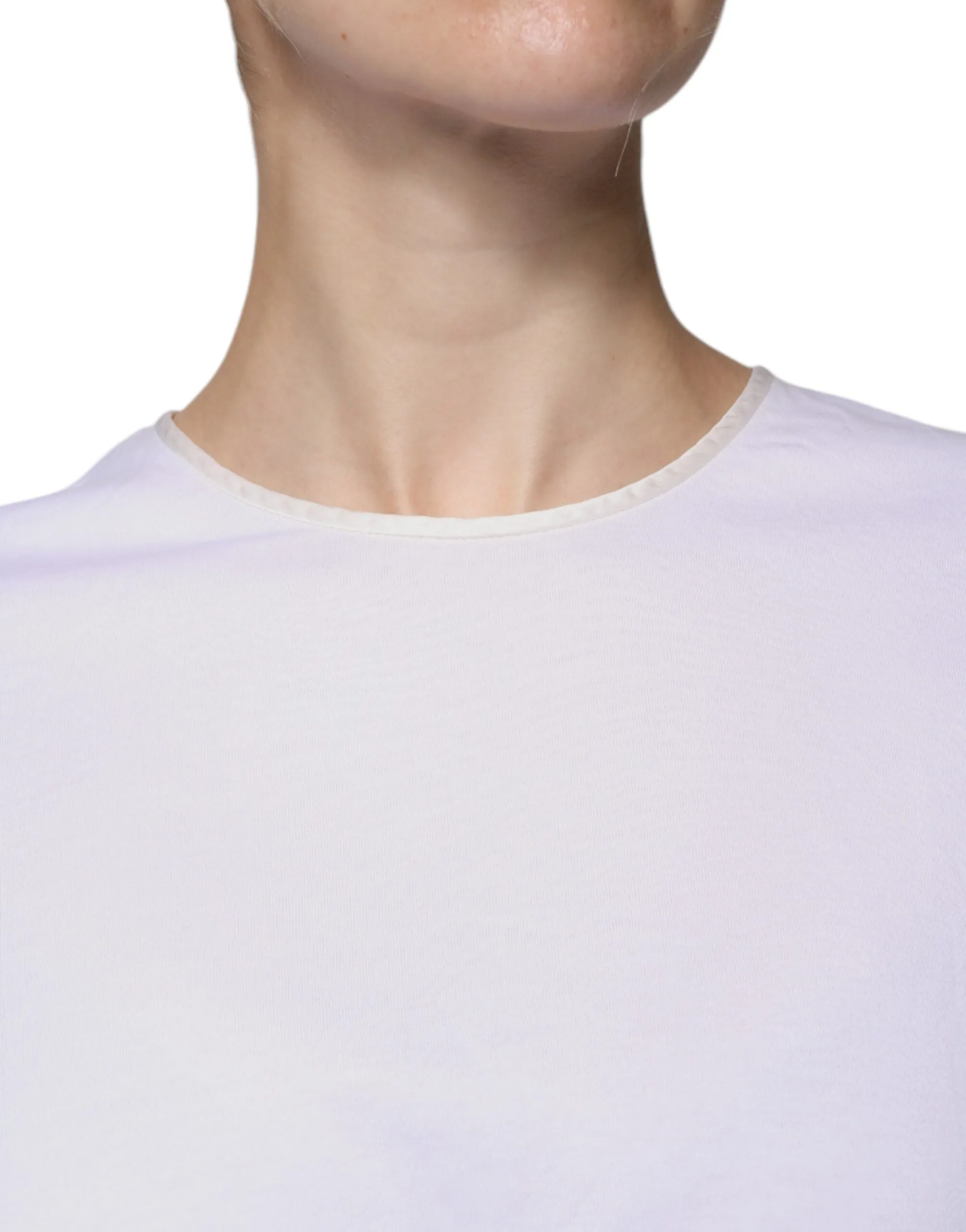 White Cotton Silk Round Neck Wrap Blouse Top sold by Lord & Taylor product image thumbnail 5