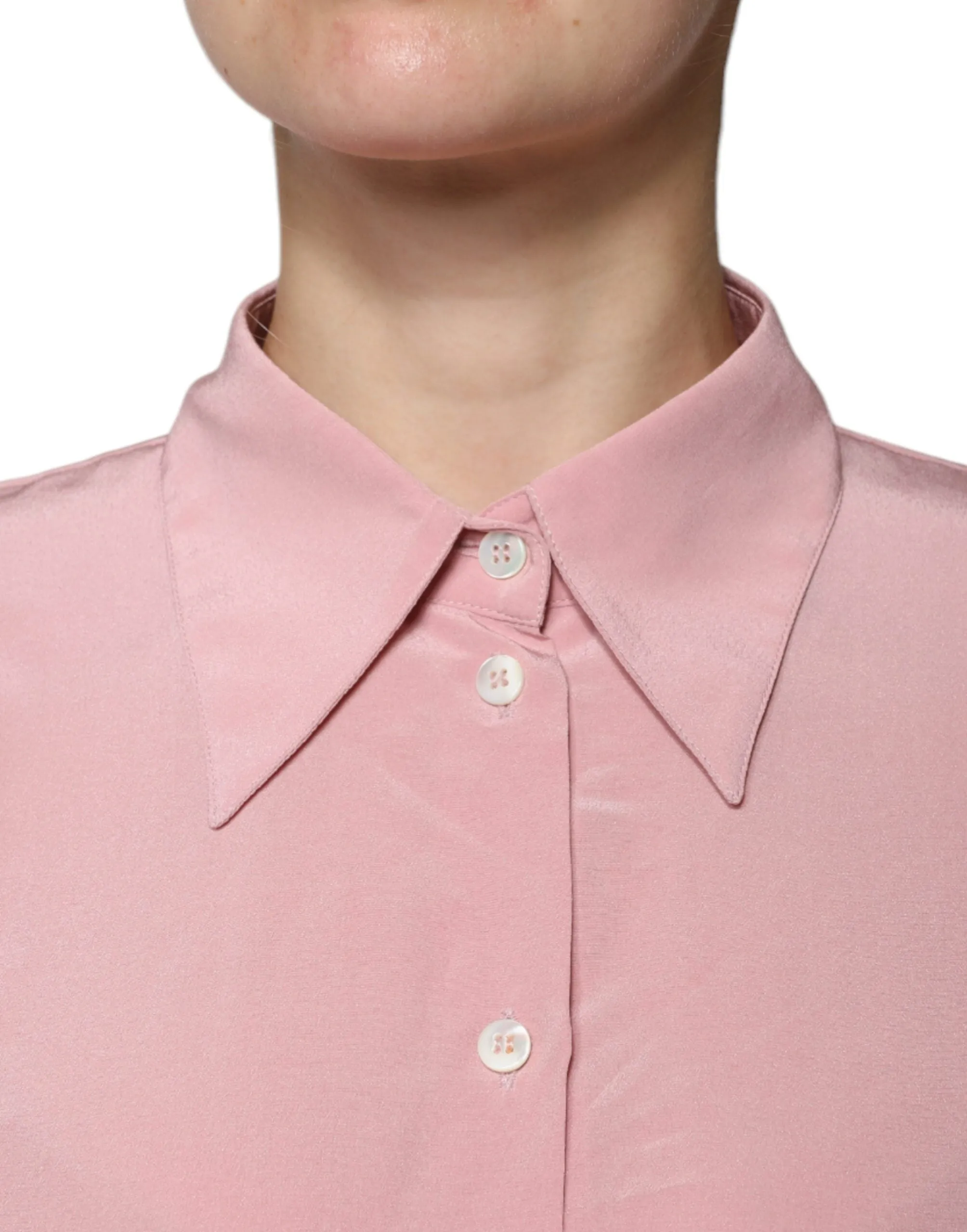 Pink Cotton Long Sleeves Collared Blouse Top sold by Lord & Taylor product image thumbnail 5