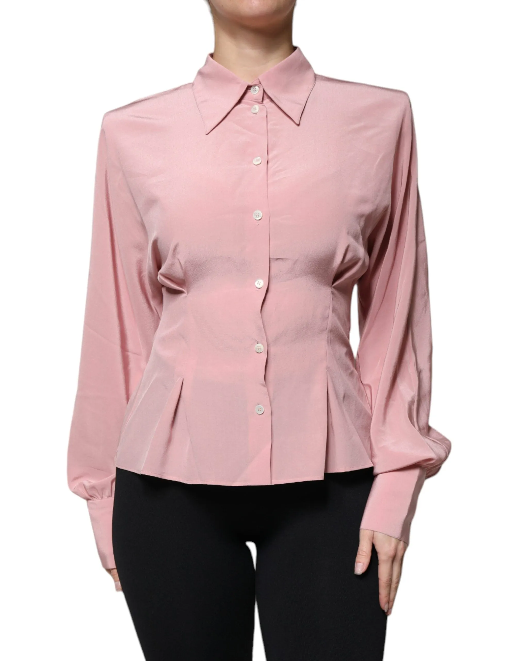 Pink Cotton Long Sleeves Collared Blouse Top sold by Lord & Taylor product image thumbnail 2