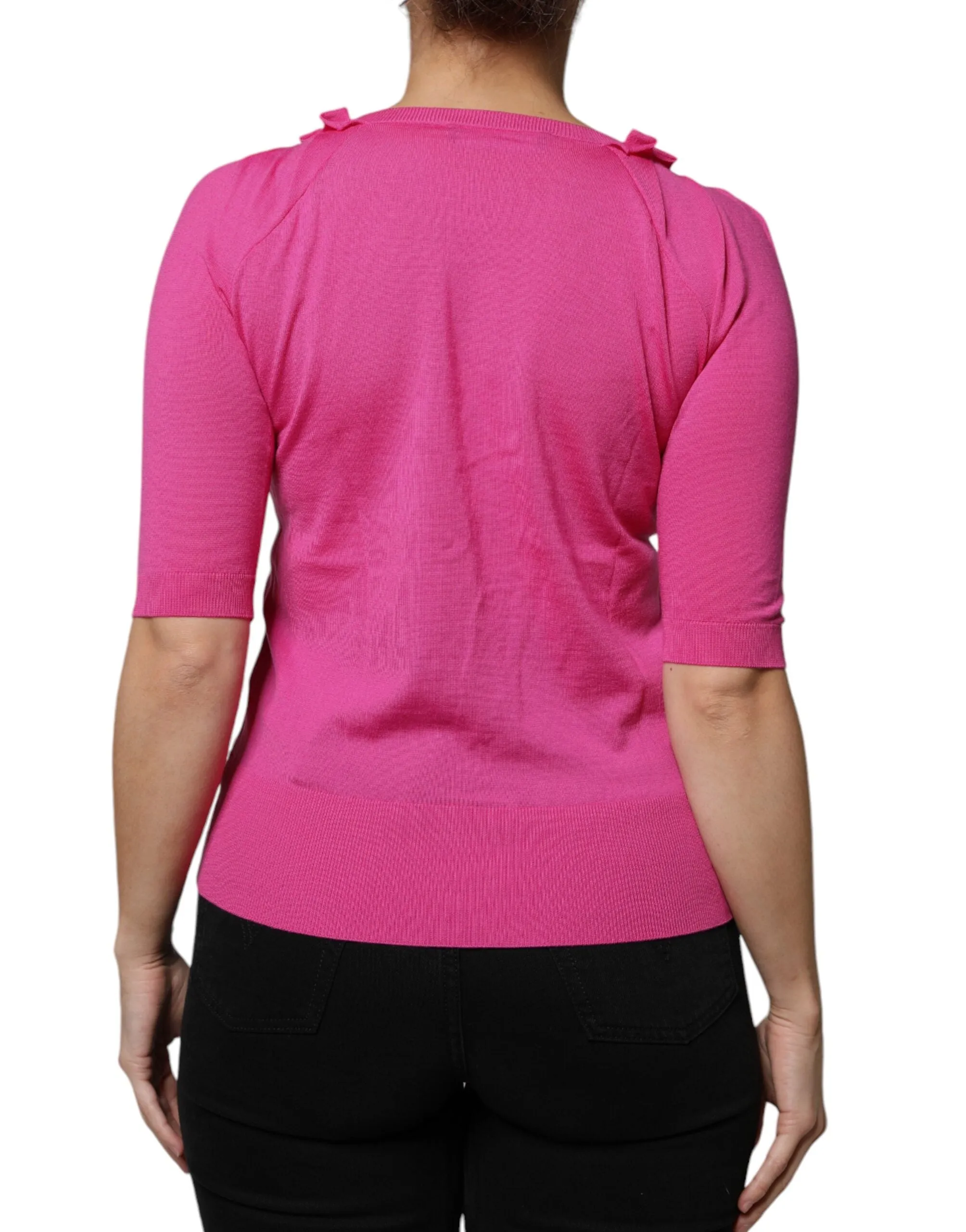 Pink Wool Button Down Cardigan Sweater sold by Lord & Taylor product image thumbnail 4