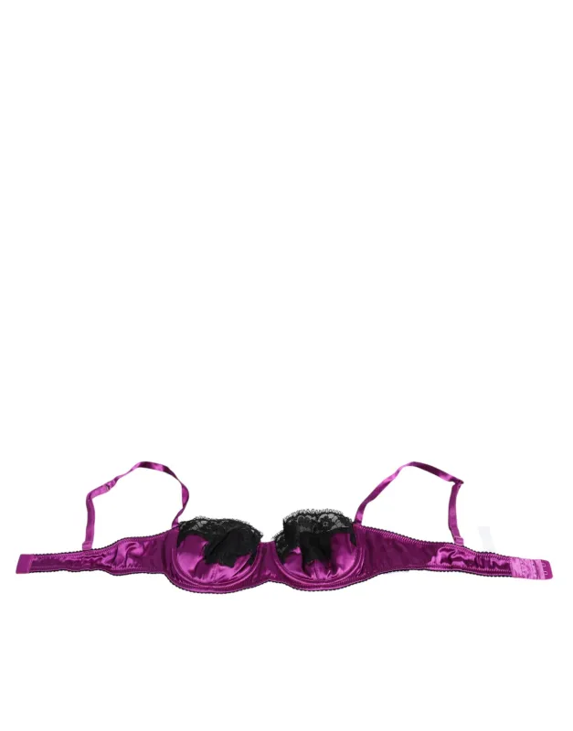 Purple Silk Underwired Balconette Bra Underwear sold by Lord & Taylor