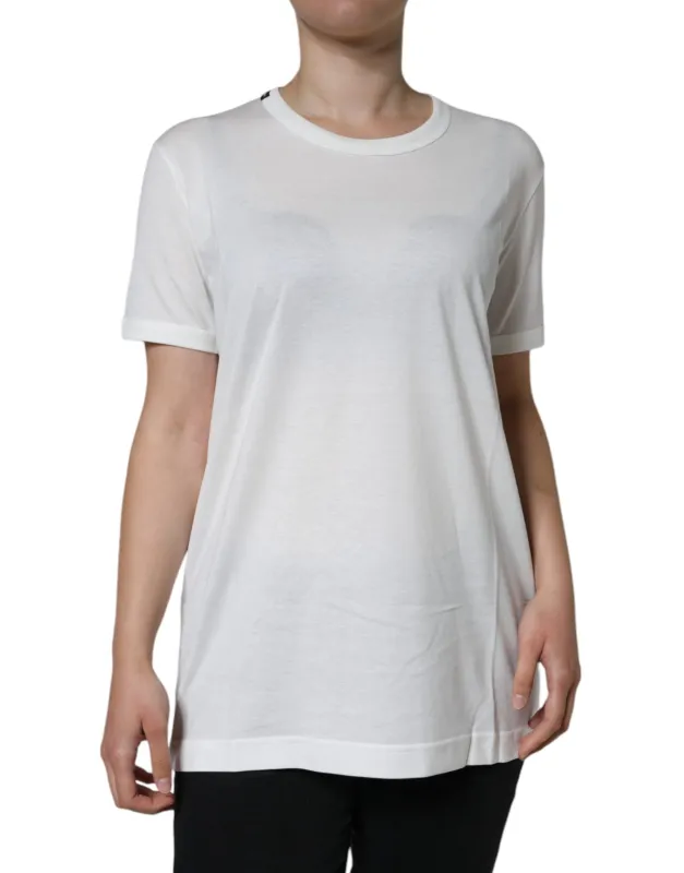 White Cotton Crew Neck Short Sleeve T-shirt sold by Lord & Taylor