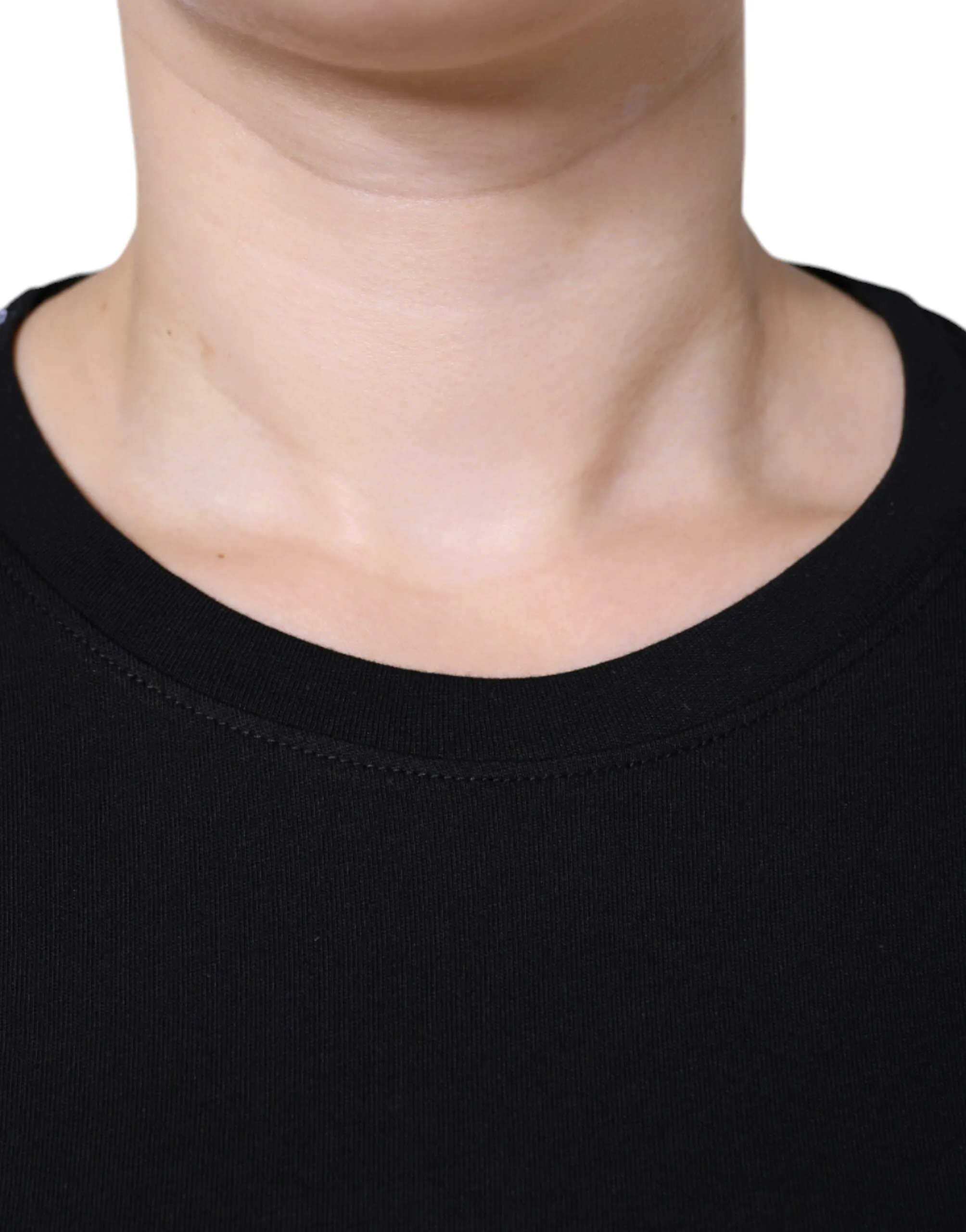 Black Cotton Crew Neck Short Sleeve T-shirt sold by Lord & Taylor product image thumbnail 5