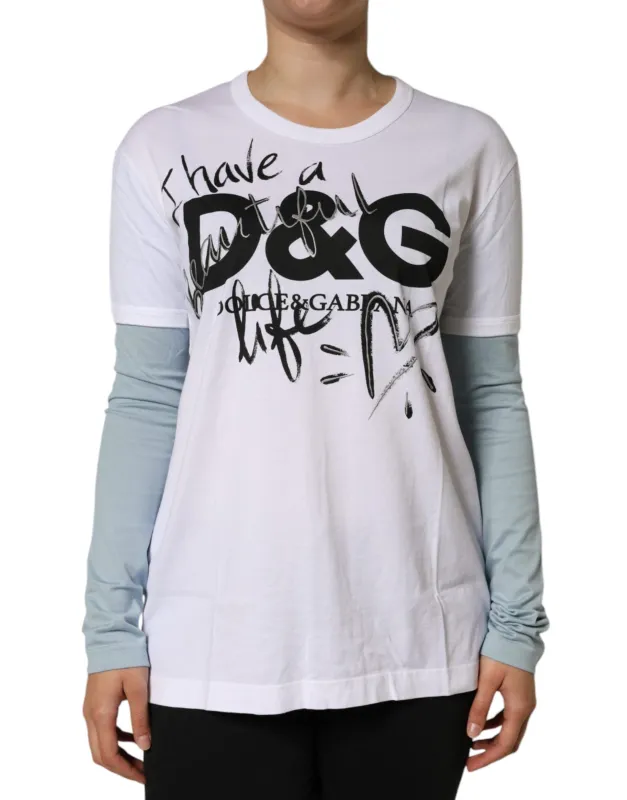 White Cotton Logo Print Round Neck T-shirt sold by Lord & Taylor
