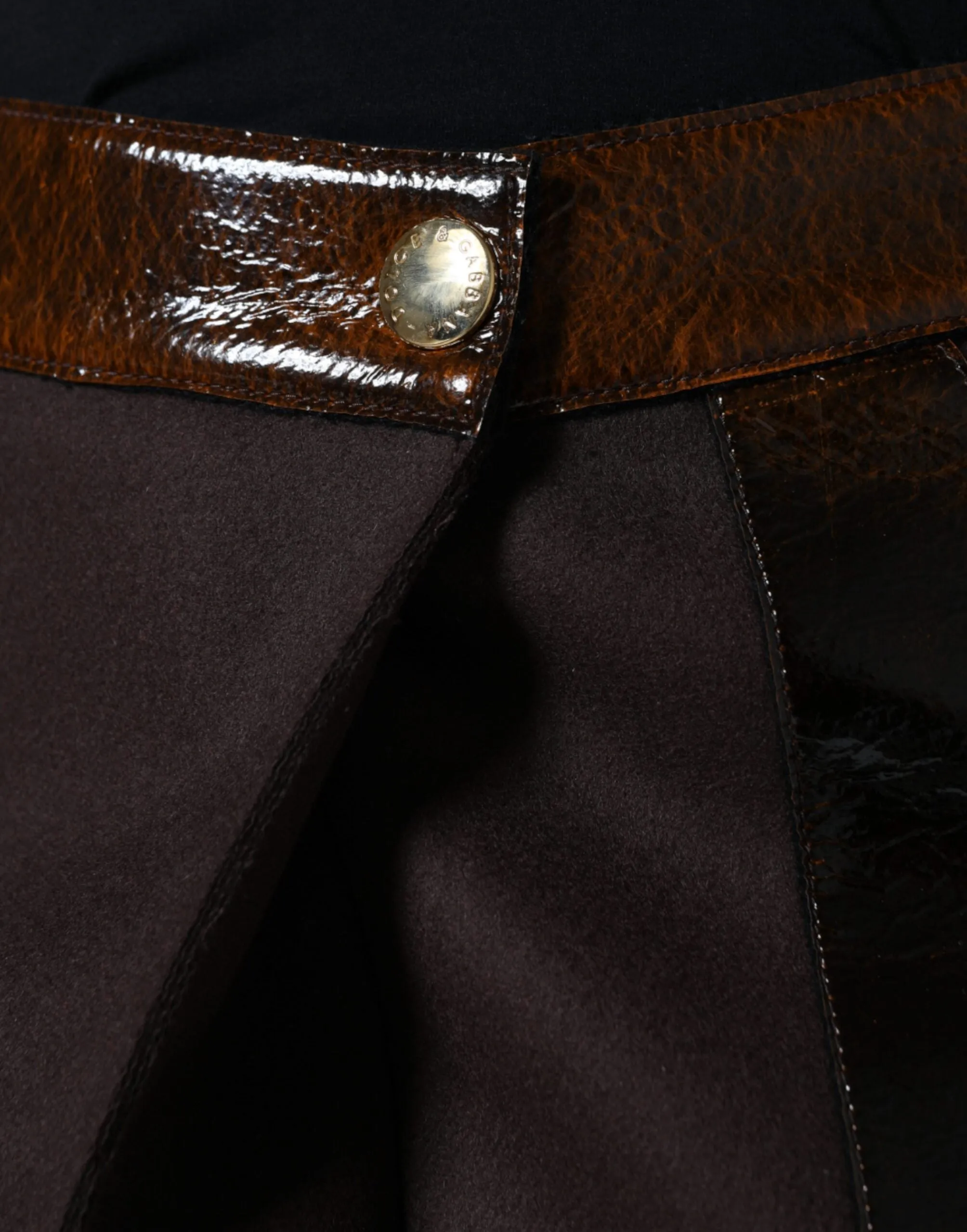 Brown Virgin Wool Mid Waist A-line Mini Skirt sold by Lord & Taylor product image thumbnail 5