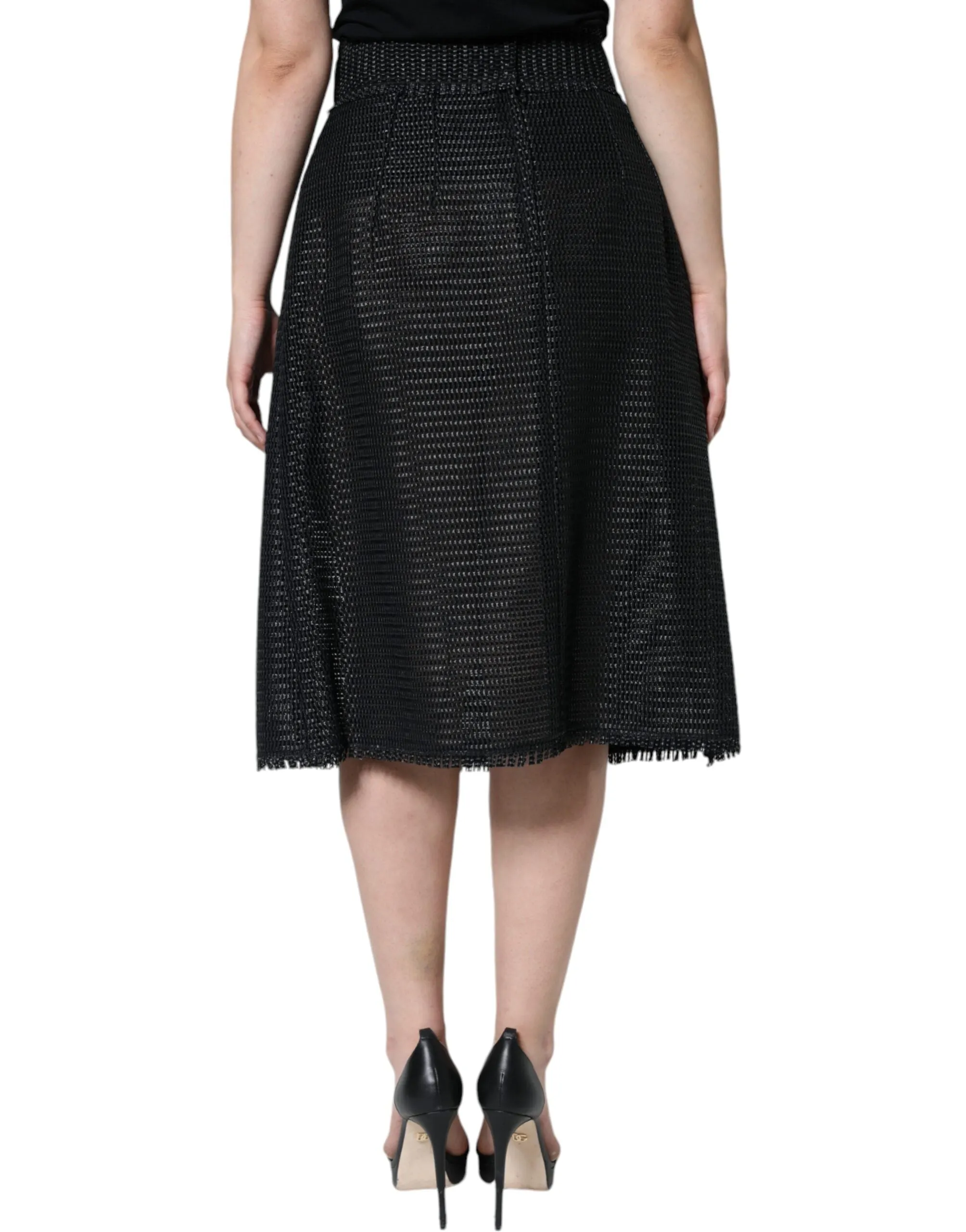 Black Viscose High Waist Pencil Cut Skirt sold by Lord & Taylor product image thumbnail 4