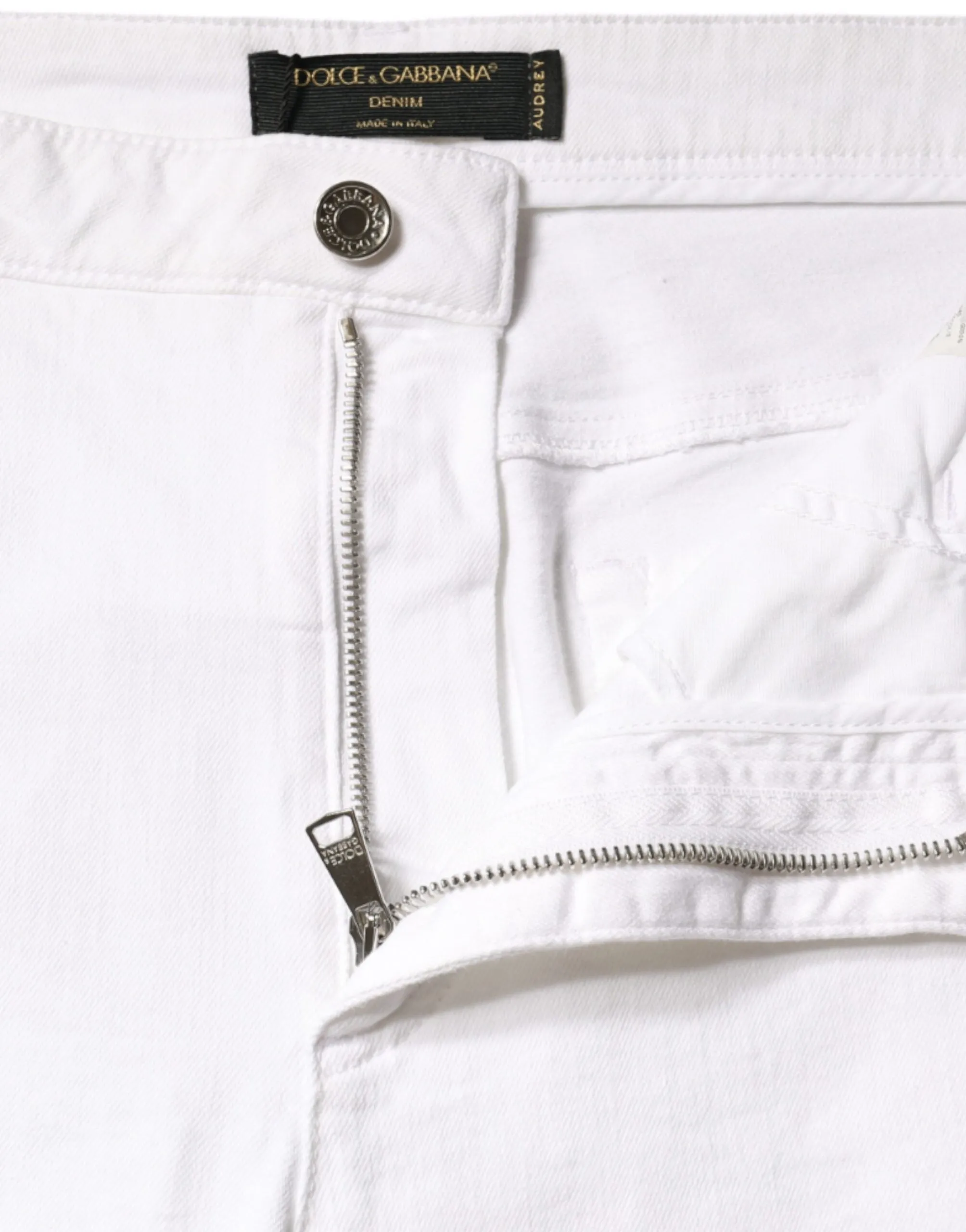 White Cotton Stretch AUDREY Skinny Jeans sold by Lord & Taylor product image thumbnail 5