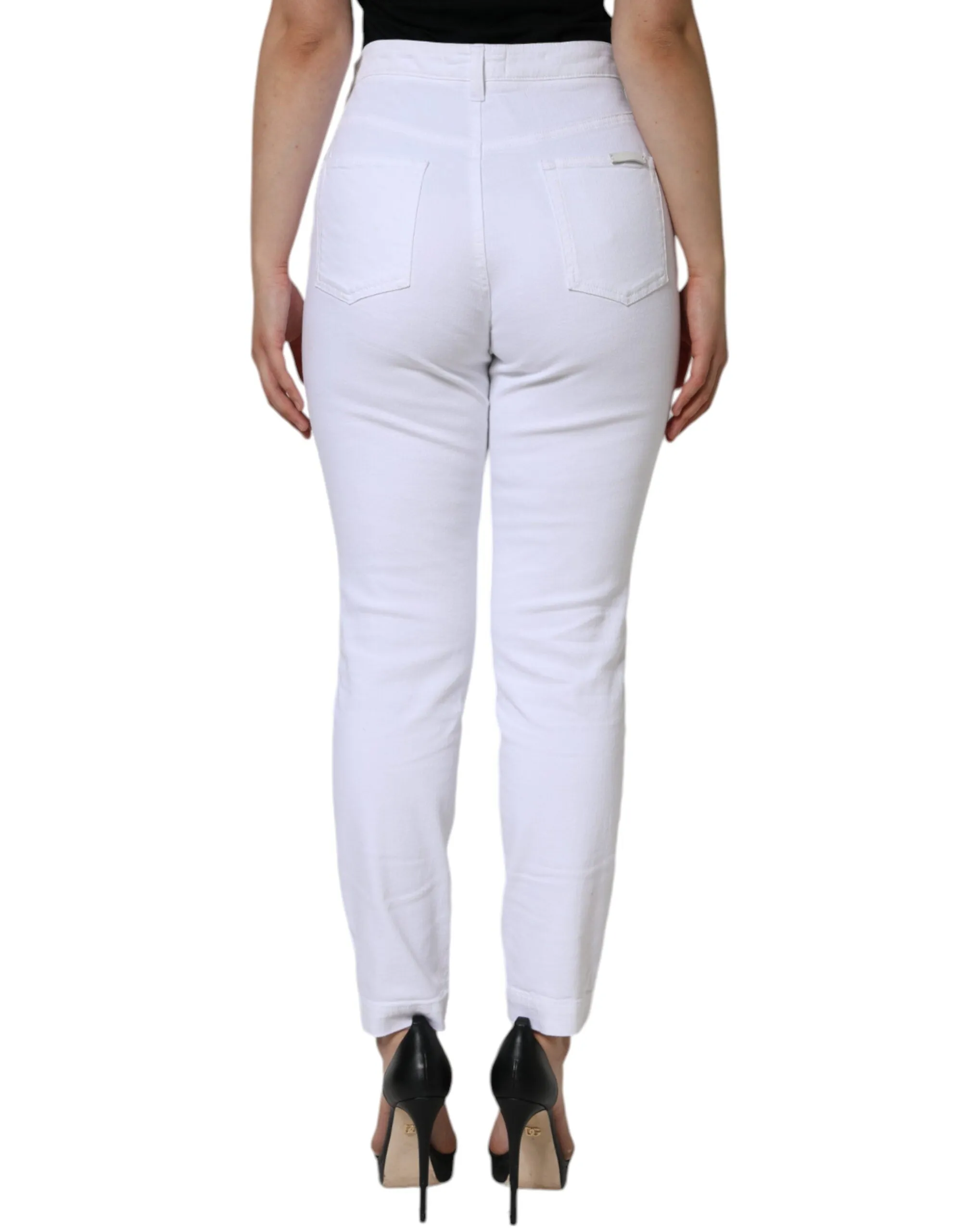 White Cotton Stretch AUDREY Skinny Jeans sold by Lord & Taylor product image thumbnail 4