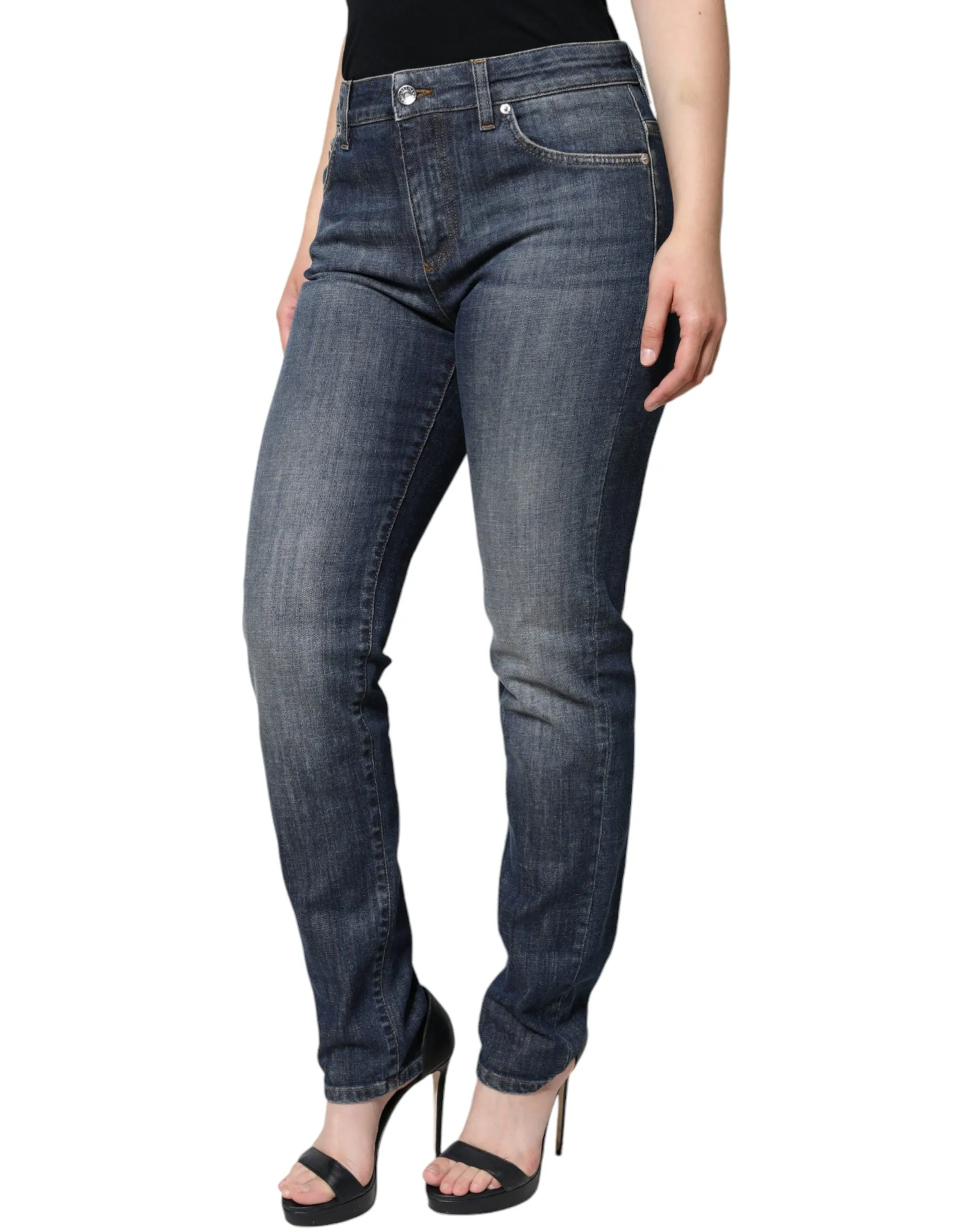 Dark Blue Cotton Stretch Skinny Denim Jeans sold by Lord & Taylor product image thumbnail 2